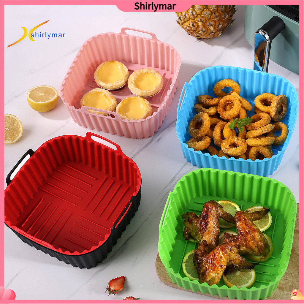 Air Fryer ตะกร้าซิลิโคน Air Fryer ตะกร้าลวด Liner ซิลิโคนแบบใช้ซ้ําได้ Air Fryer ตะกร้าถาดสําหรับ 7q