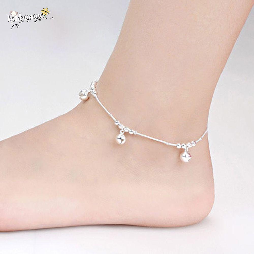 LANHU Foot Anklet Fashion Simple Silver Plated Chain