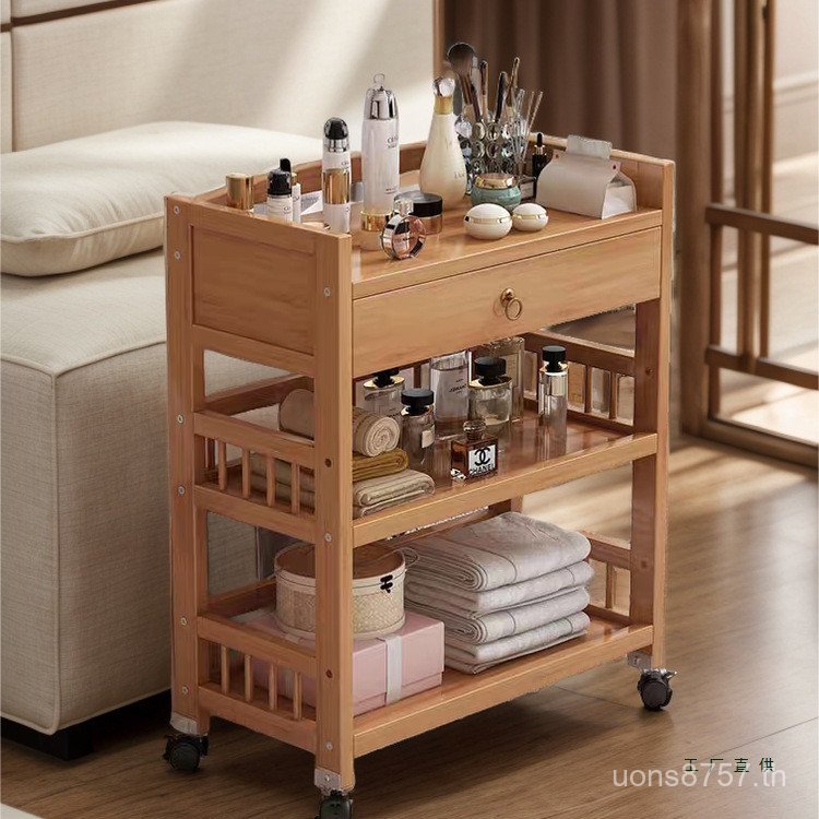 High-End Pushable Trolley Beauty Salon Management Luxury Light Hands-on รถบรรทุกเครื่องมือรถเข็นชั้น