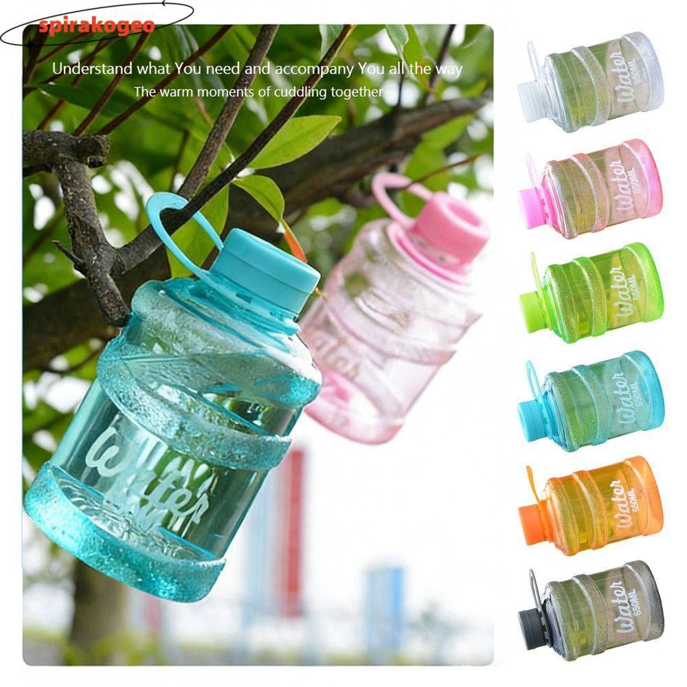 SPIRAKOGEO ถ้วยพลาสติก, ความจุขนาดใหญ่ Drop Resistance Bucket Cup, Children Leak-proof 650ml Creativ