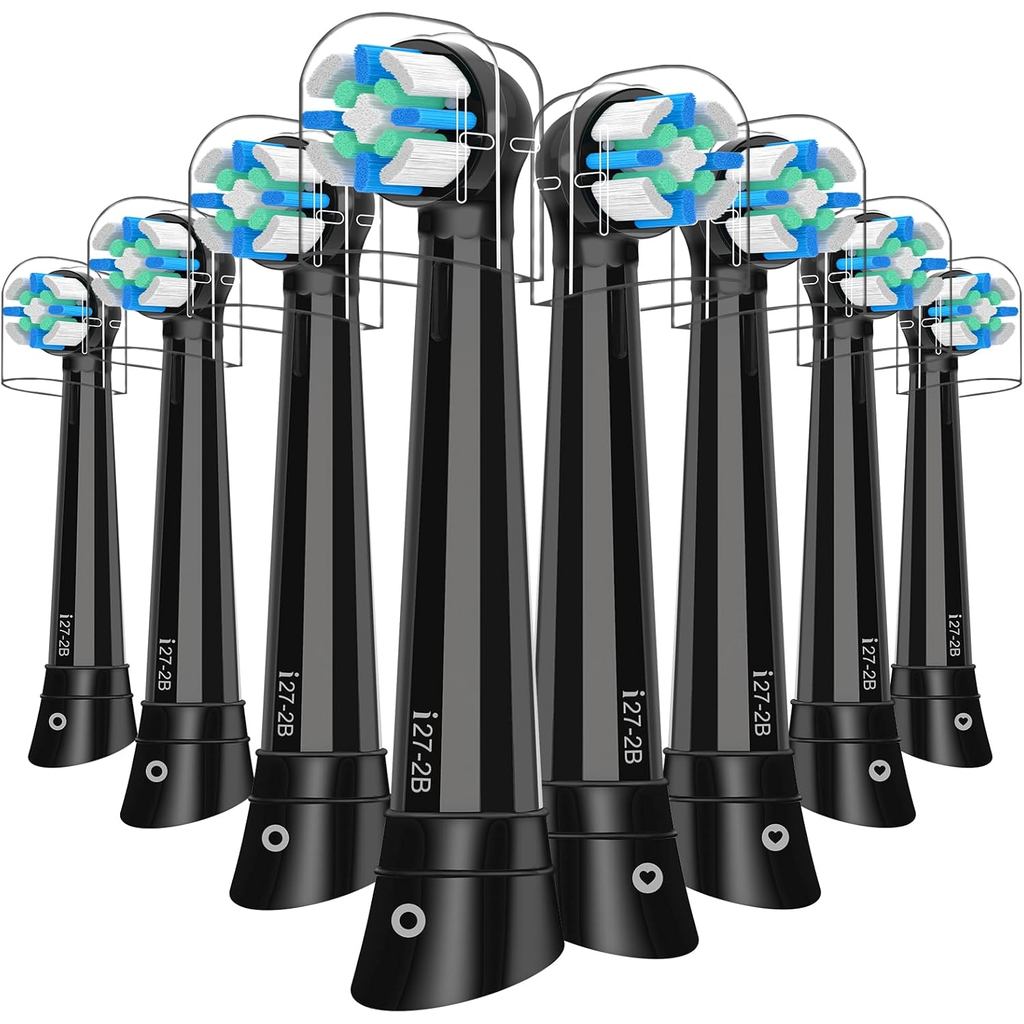 8 Pack IO หัวเปลี่ยนเข้ากันได้กับ Oral B IO 2/3/4/5/6/7/8/9/10/แปรงสีฟันไฟฟ้า Deep Clean Series, หัว