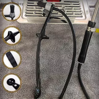 (เวลา) กาแฟแปรงทําความสะอาดไอน้ําปรับเครื่องเอสเปรสโซ Brewing Head Long Handle แปรงทําความสะอาดเครื่องมือ Barista อุปกรณ์ (TH)