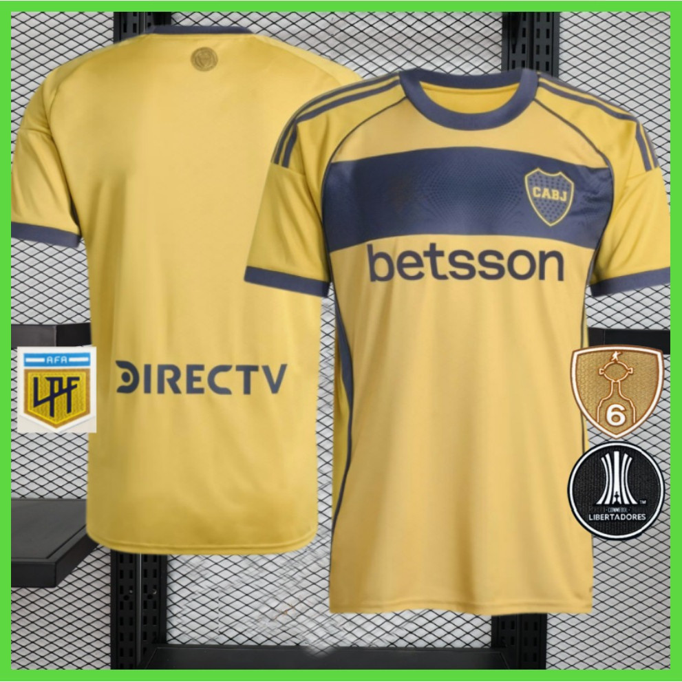 เสื้อยืดแขนสั้น Boca Juniors คุณภาพสูงAAA สำหรับไซส์ S ถึง 4XL
