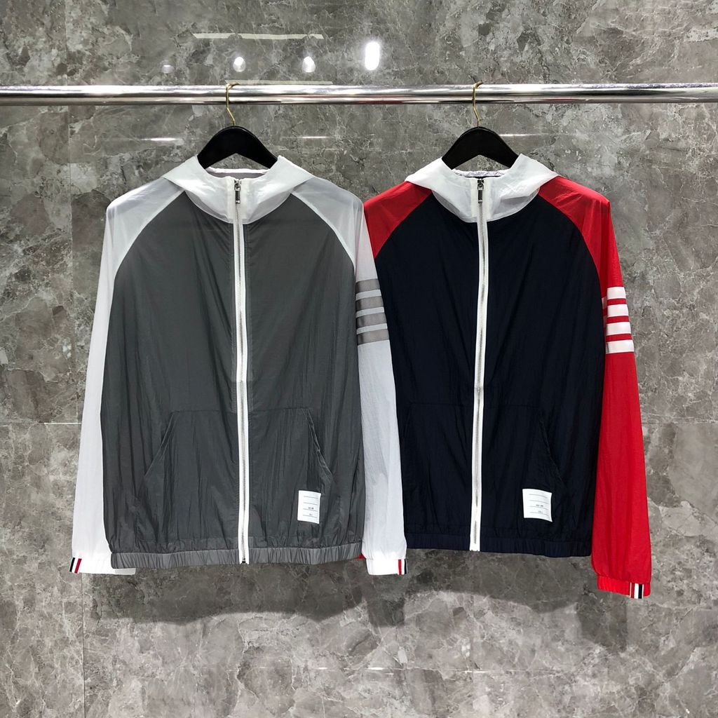 KW1U thombrowne New jacket, summer sun protection clothing, color-blocked unisex skin coat
