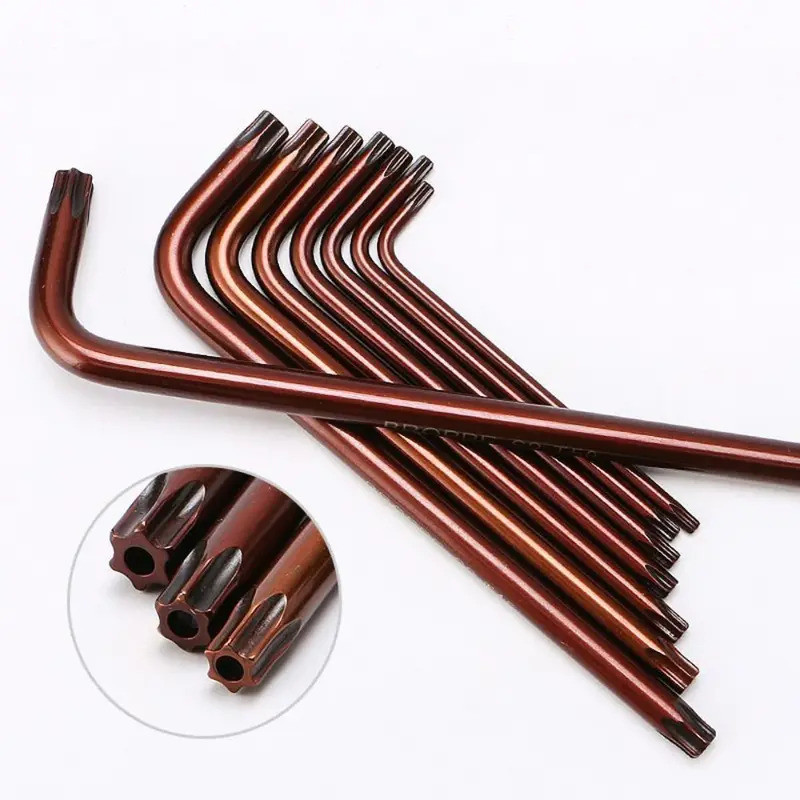 Hexagonal Wrench L-shaped Maintenance Wrench with Center Hole High Quality Allen Wrench Portable Rep