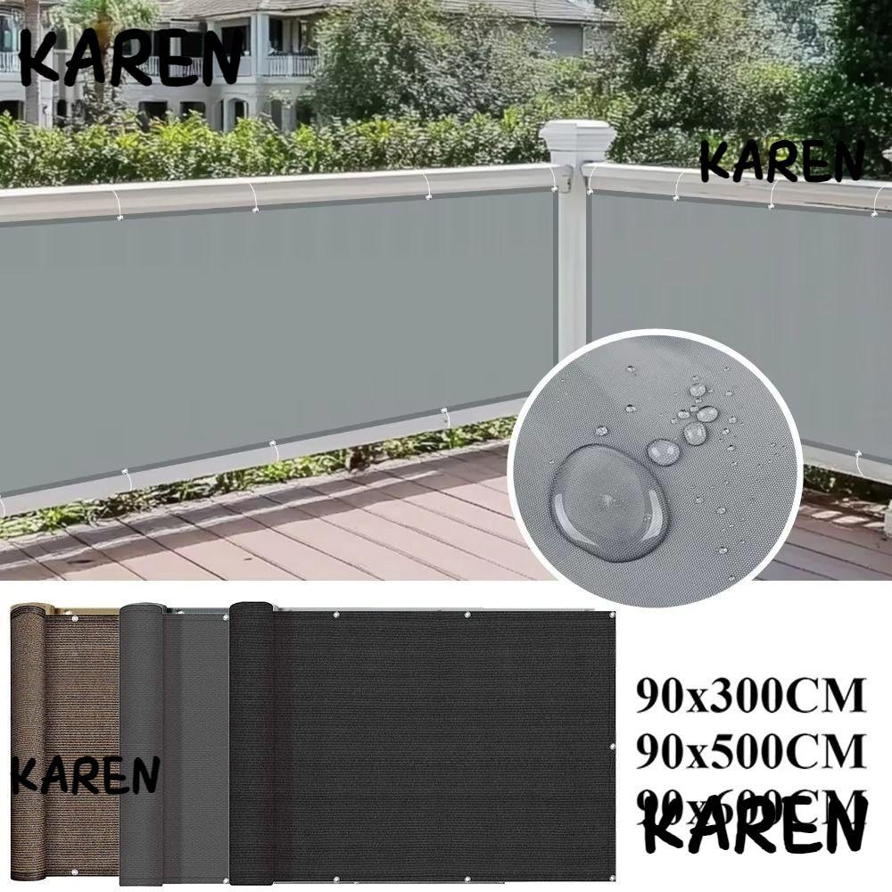 KARENGOODS Sun Shading Sails, 3/5/6M กันน้ําระเบียง Shade ผ้า, Thicken ระเบียงความเป็นส่วนตัวหน้าจอผ
