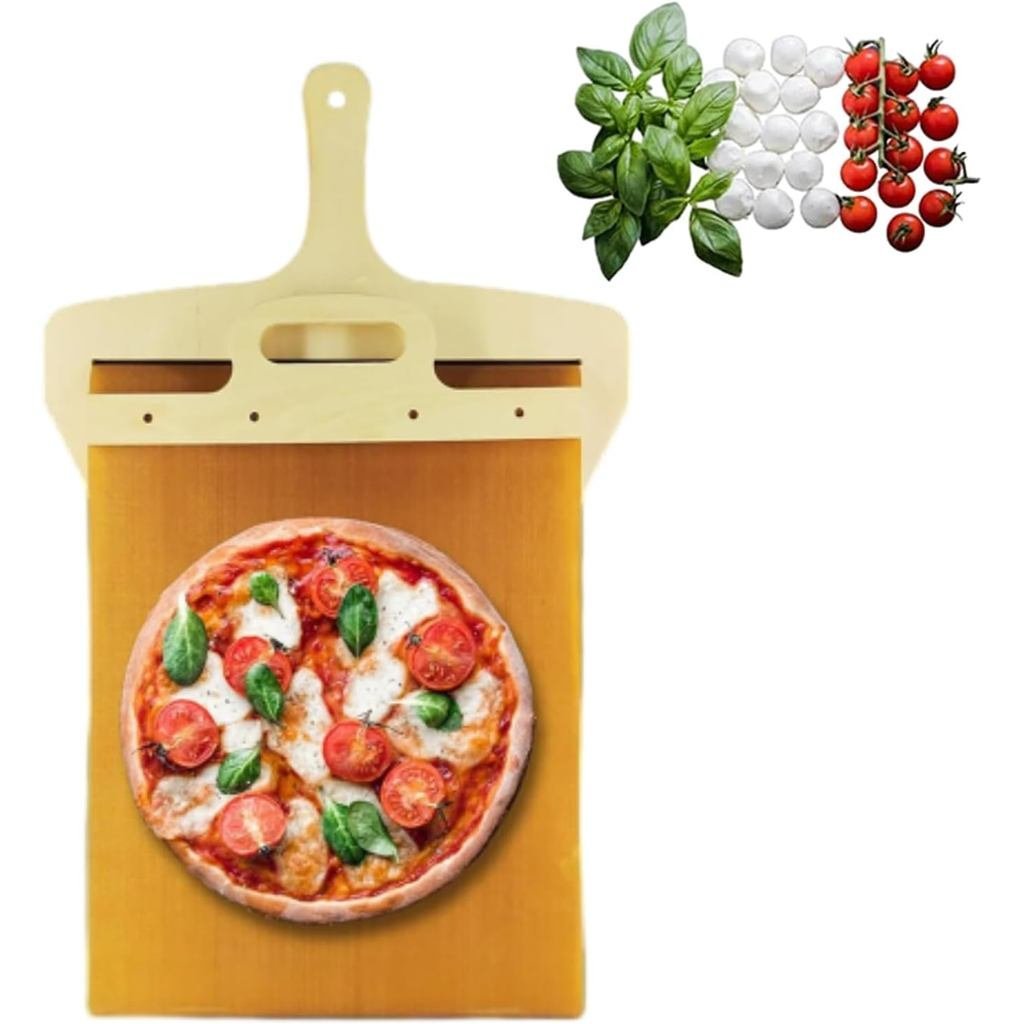 Sliding Pizza Peel, Magic Non-Stick Pizza Transfer Slider with Handle, Super Smart Pizza Spatula Pad