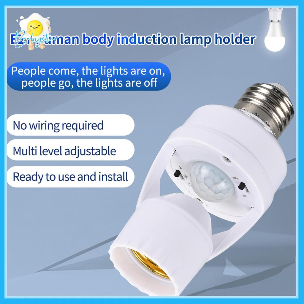 [Inthehot-t] 360 องศา Human Induction Motion Sensor โคมไฟ Soet ฐาน AC85-265V Delay Time Switch E27 ฐ