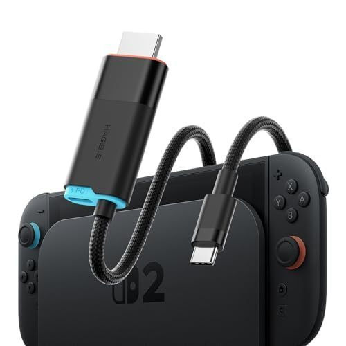 แท่นชาร์จ Hagibis Switch2 สําหรับ Nintendo Switch1/2 & Switch OLED, อะแดปเตอร์สาย USB C เป็น HDMI พร