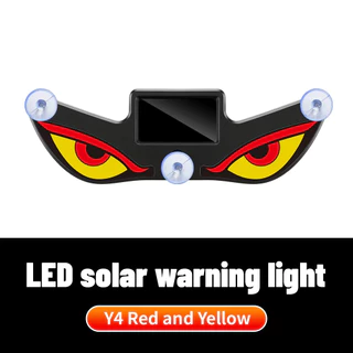 🚚ผู้ขายท้องถิ่น🚚Creative พลังงานแสงอาทิตย์รถแสงนีออนไร้สาย Cool Demon Eye Led Ambient Light ถ้วยดูด USB ชาร์จบรรยากาศหายใจโคมไฟ
