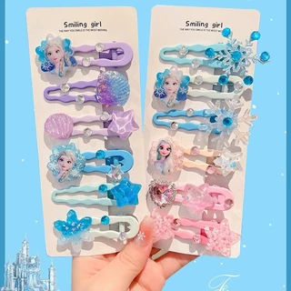 เครื่องประดับผมเจ้าหญิงเอลซ่า พร้อมกิ๊บติดผมสำหรับเด็ก ลายการ์ตูนธีมหิมะขาวโพลง