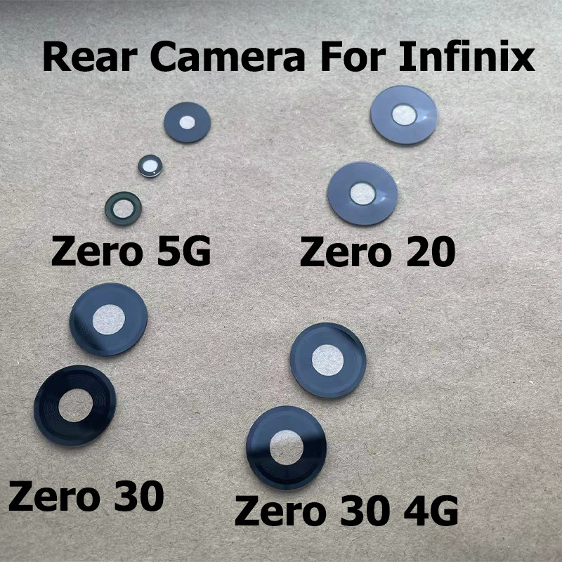 JDT สําหรับ Infinix Zero 20 30 4G 5G เลนส์กล้องด้านหลังฝาครอบสติกเกอร์กาว X6815 X6821 X6831 X6831B