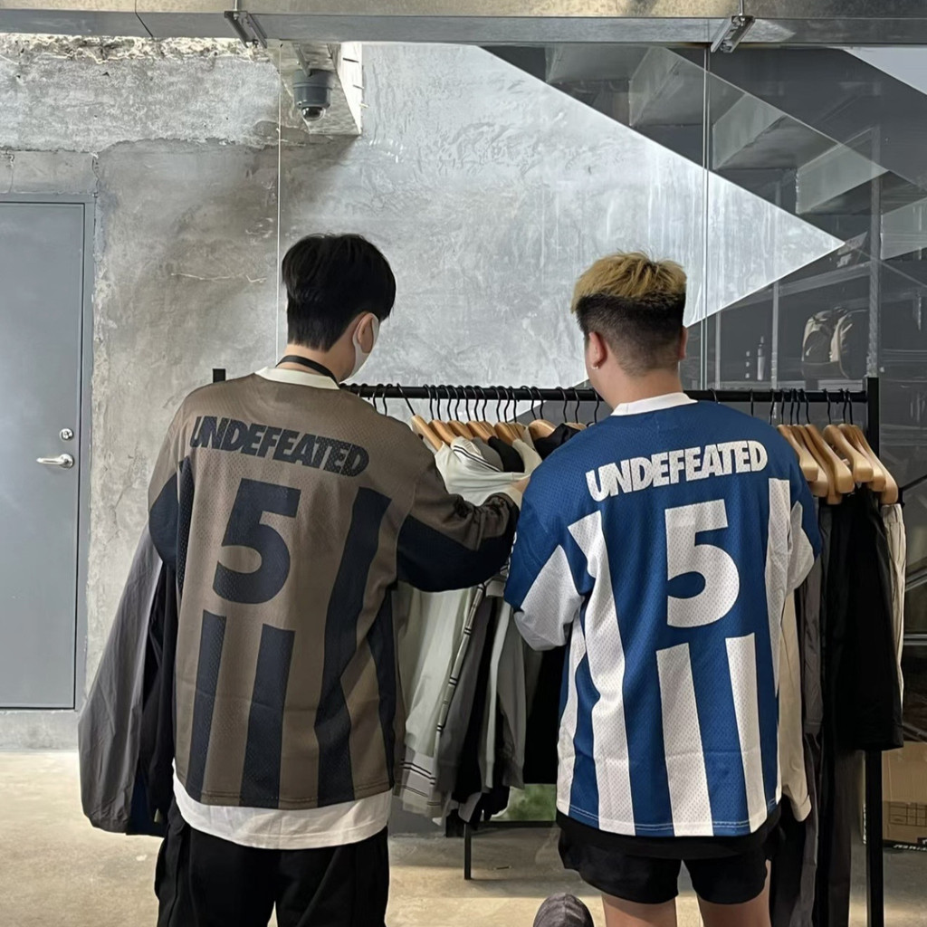 DF7O UNDEFEATED Vintage Round Neck Print T Mesh jersey football shirt, loose fit, unisex pullover te