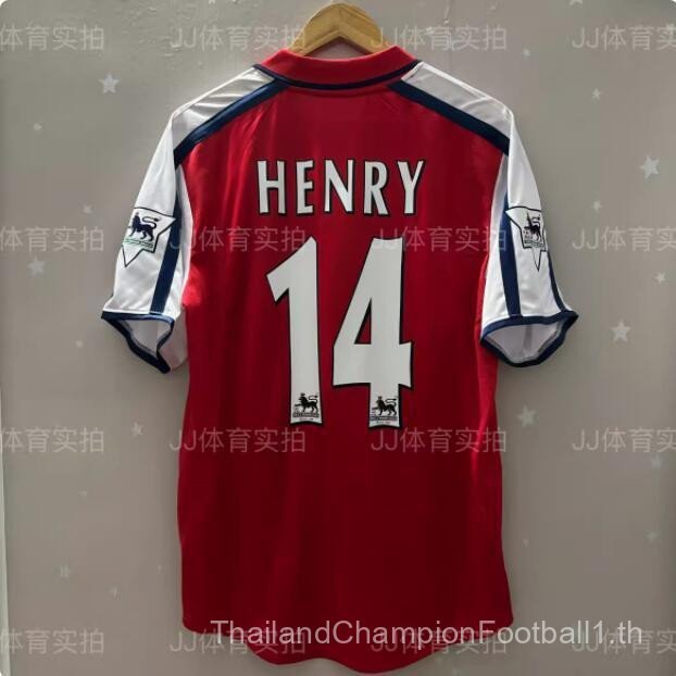 Retro SSS+000-01-02 Arsenal Retro Home Jersey HENRY BERGCAMP