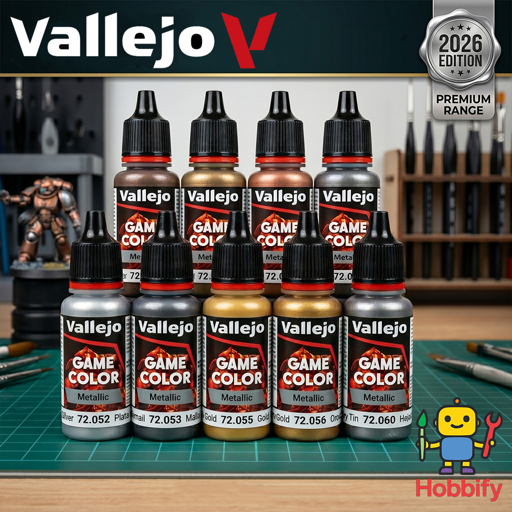 Vallejo Game Color Metallic สีเมทัลลิคทาโมเดล กันดั้ม ฟิกเกอร์ สีอะคริลิคคุณภาพสูง ติดทนนาน แห้งไว