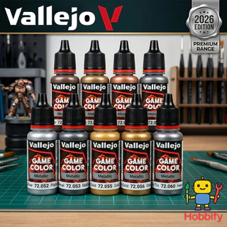 Vallejo Game Color Metallic สีเมทัลลิคทาโมเดล กันดั้ม ฟิกเกอร์ สีอะคริลิคคุณภาพสูง ติดทนนาน แห้งไว