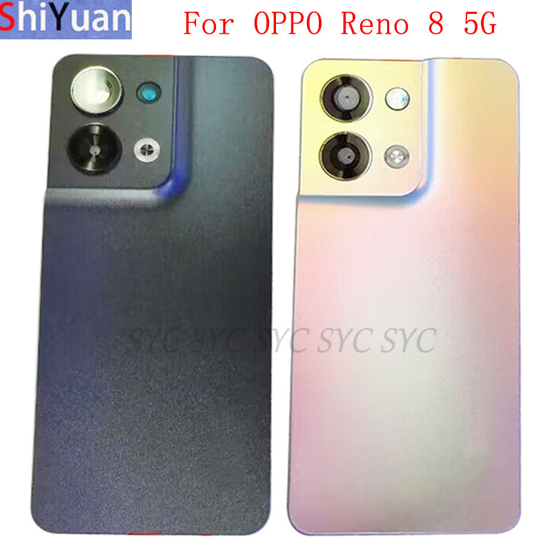 ฝาครอบแบตเตอรี่ด้านหลังประตูสําหรับ OPPO Reno 8 5G ปกหลังเปลี่ยนอะไหล่ซ่อม