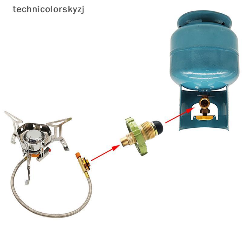 TECH LPG Tank Converter Head ทนทานเตาแก๊ส Connector ปฏิบัติสังกะสีอัลลอยด์ LPG ถังอะแดปเตอร์อุปกรณ์ 