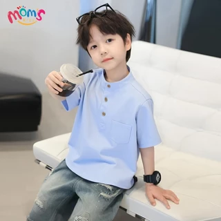 เสื้อโปโลเด็กผู้ชาย5-12ปี ผ้าคอตตอนนุ่ม รุ่นใหม่2025 แขนสั้น ใส่ได้ทั้งงานทางการและลำลอง พร้อมส่งไทย
