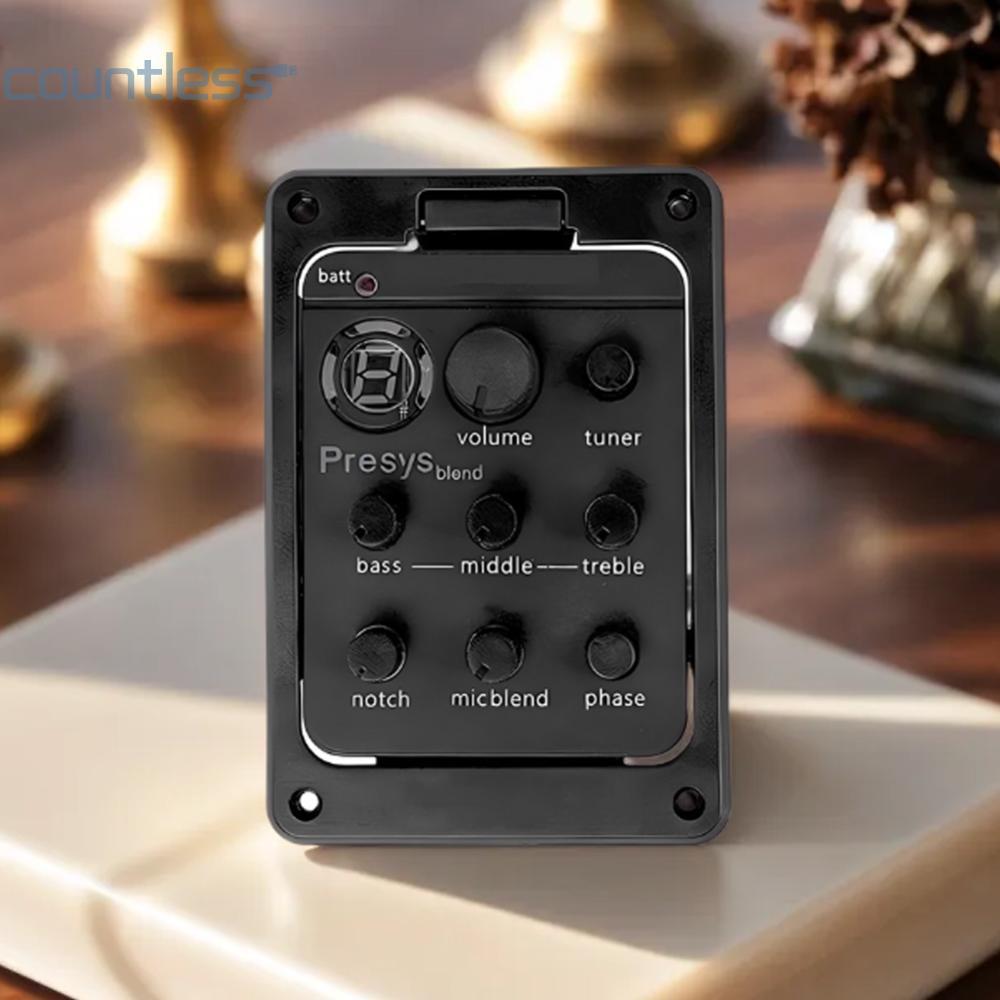 พลาสติก 301 กีตาร์ EQ Equalizer พร้อมจูนเนอร์ Presys Piezo Pickup กีตาร์จูนเนอร์กีตาร์ Soundhole EQ 