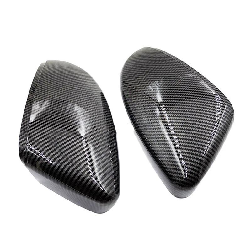 2 ชิ้นคาร์บอนไฟเบอร์ด้านข้างปีกกระจกด้านหลังสําหรับ VW GOLF VI MK6 GTI R20 TOURAN 1T1 1T2 1T3 2011-2