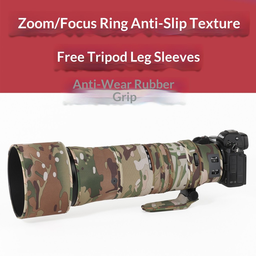 [ประหยัดสุดๆ] เหมาะสําหรับ Nikon Z180-600mm F5.6 เลนส์เทเลโฟโต้ลายพรางเสื้อแจ็คเก็ตแคนนอนเคสป้องกัน 