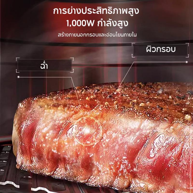 HAN RIVER Air Fryer หม้อทอดไร้น้ำมัน ความจุ สำหรับใช้ในครัวเรือน มัลติฟังก์ชั่น รับประกัน 1 ปี