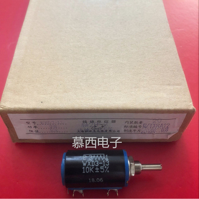 Shanghai Universal ยี่ห้อ WXD3-13 2W Precision Multi-Circle Potentiometer 1K 2K2 4K7 10K 10 วงกลม