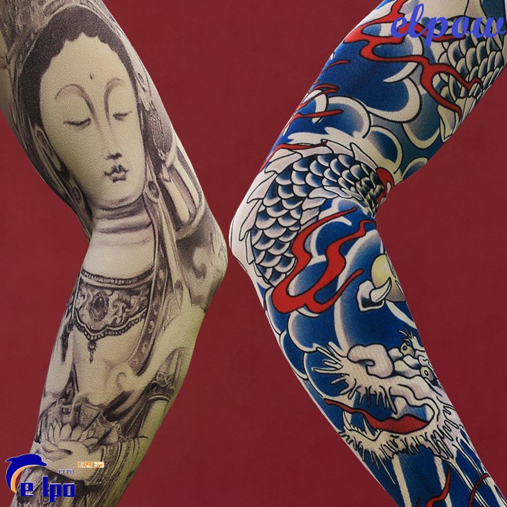 พิกเซลพาวเวอร์ กันแดดนแขนสำหรับผู้ชาย ลายดอกไม้ กระชับ ระบายอากาศได้ ยืดหยุ่น บางเบา ไร้รอยต่อ ป้องกันแสงแดดในฤดูร้อน