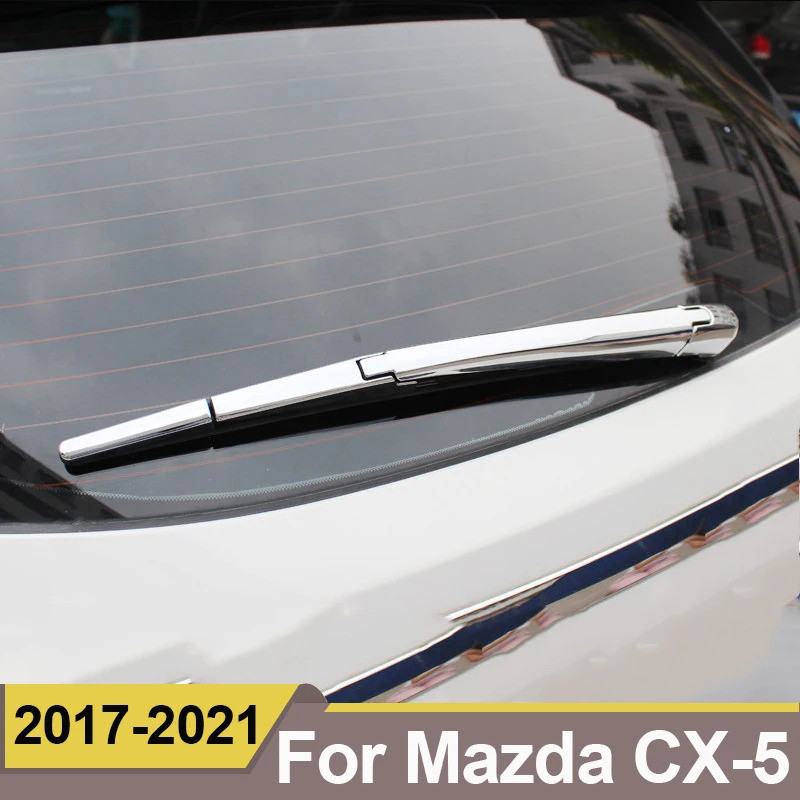 For MAZDA CX-5 CX5 CX 5 2017 2018    Rear Trunk Window Wiper Arm Blade Cover Trim Overlay Nozzle Gar
