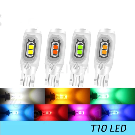 หลอดไฟเลี้ยวแฟลช ไฟส่องป้ายทะเบียน สองประเภท ธรรมดา/กระพริบแฟรช T10 สำหรับรถจักรยานยนต์ 1 ชิ้น ทนต่ออุณหภูมิสูงUniversal