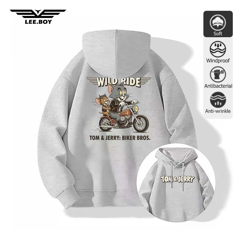 แขนยาว เสื้อฮู้ด เหมาะกับอากาศหนาว มีฮู้ดสวมหัว ทอมแอนด์เจอร์รี่ Tom and Jerry รวมสี (ส่งเร็ว จัดส่งจากไทย)
