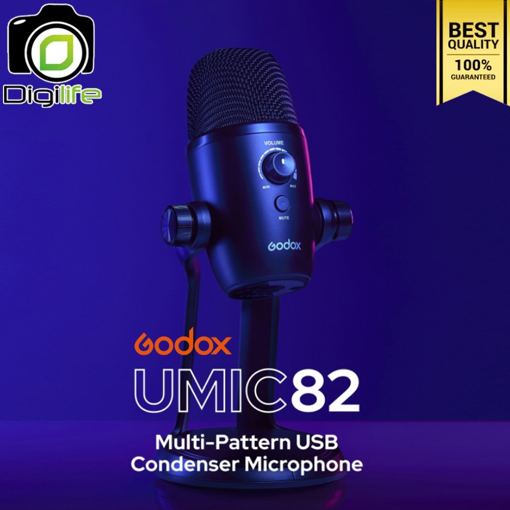 Godox Microphone UMIC82 , Multi-Pattern USB Condenser สำหรับ Live streame, Video - รับประกันศูนย์ Go