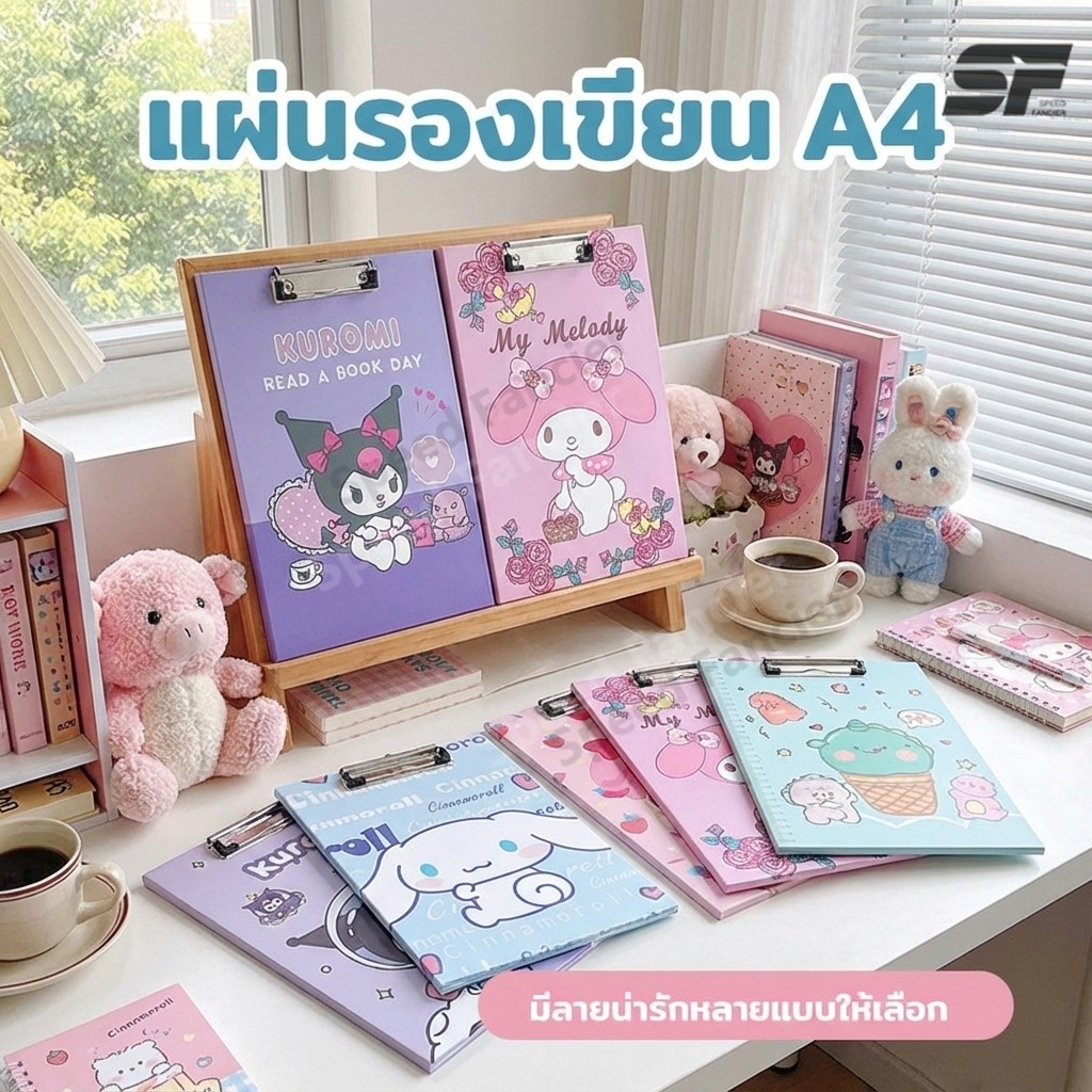 กระดานรองเขียน A4 พร้อมแฟ้มหนีบ ใส่เอกสารและเครื่องเขียน ใช้งานสะดวก