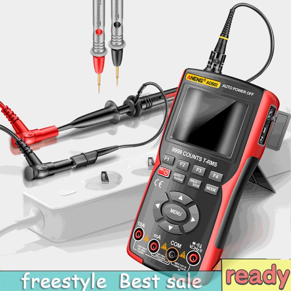 [freestyle01.th] Handheld Oscilloscope True RMS 9999 นับเก็บชุดออสซิลโลสโคปสําหรับการทดสอบไดโอดความต