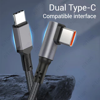 0.2 เมตร/0.5 เมตรข้อศอกคู่ USB ถึง Type C สายเคเบิลข้อมูลสั้น 6A 60W Fast Charging แบบพกพา Power Bank สายชาร์จโทรศัพท์สําหรับ IOS/Type C