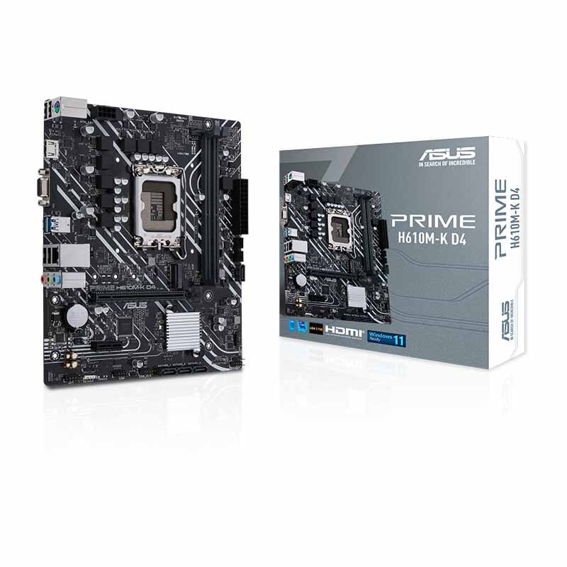 Asus PRIME H610M-K D4 เมนบอร์ดเกมคอมพิวเตอร์เดสก์ท็อปเหมาะสําหรับ 12th Generation CPU โปรเซสเซอร์ 12