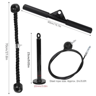 9PCS อุปกรณ์ออกกําลังกาย รอกสายเคเบิล DIY สําหรับยกแขน