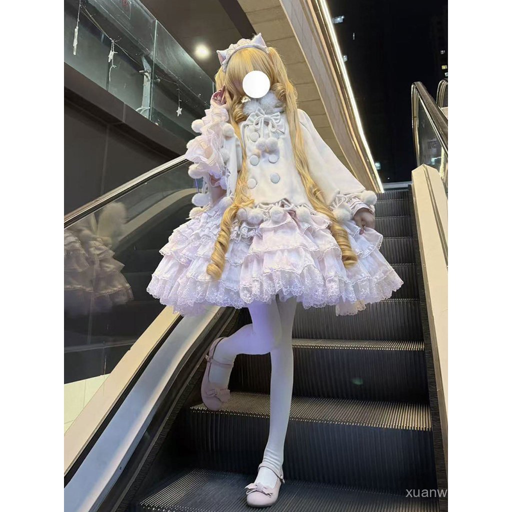 แจ็กเก็ตคลุมไหล่สไตล์ลอลิต้าดีไซน์โกลเด้นฟูโบว์ ทั้งอบอุ่นและสวมได้ทุกโอกาส DK9O