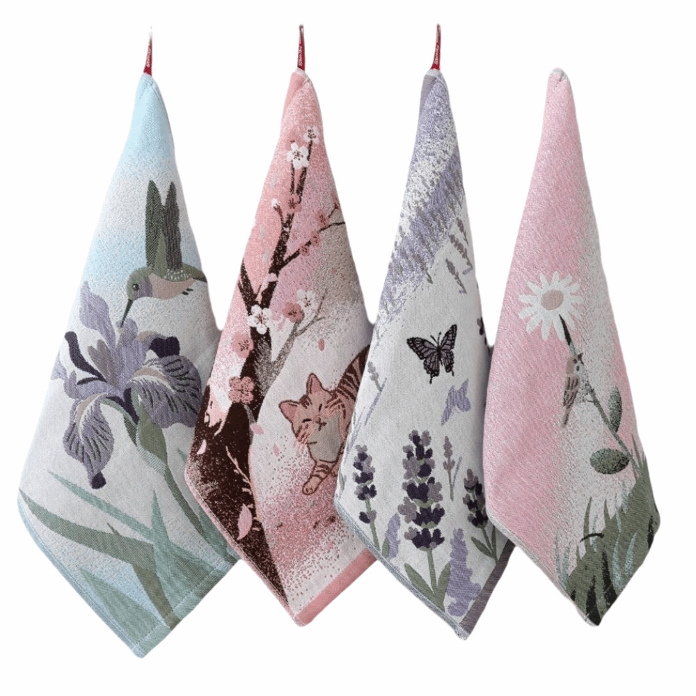 LEMONTREE ผ้าขนหนูเช็ดหน้าผ้าฝ้ายแท้, แห้งเร็วตกแต่งผ้าเช็ดมือขนาดใหญ่, 34x40 ซม. 4 ชั้นผ้าฝ้ายผ้ากอซครัวจานผ้าบ้านร้านอาหาร - รูปที่ 2