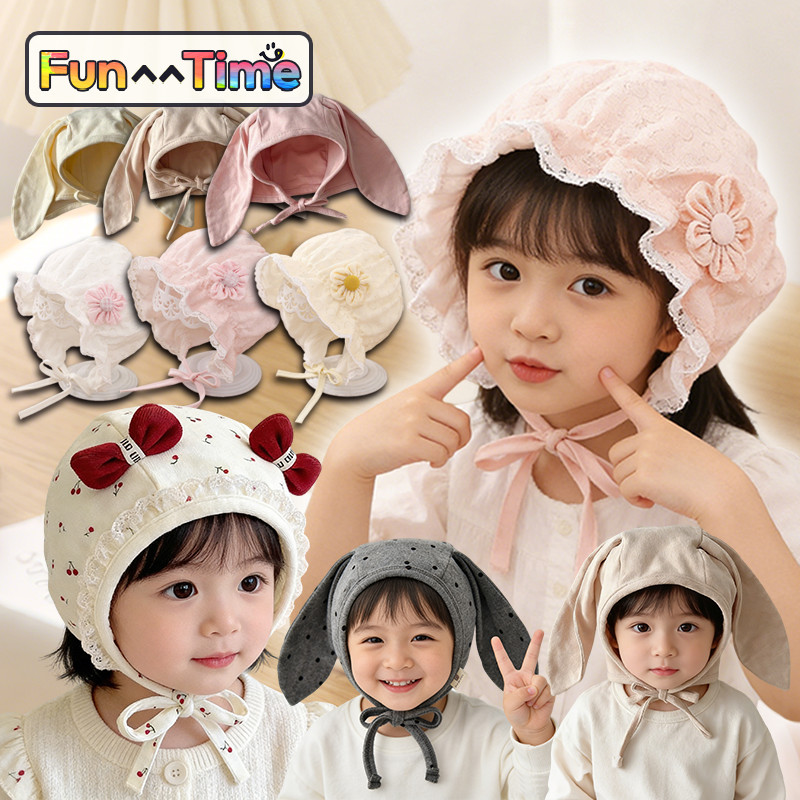 หมวกเด็ก ผ้าฝ้าย ลายดอกไม้ แฟชั่นฤดู ใบไม้ผลิ และฤดูร้อน สําหรับเด็กทารกแรกเกิด อายุ 0-1 ปี