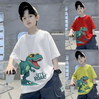 ขนาดใหญ่เกินไป ไดโน เสื้อสําหรับเด็กผู้ชาย/ฟื้นคืนชีพ แฟชั่นเด็กผู้ชาย/รุ่นล่าสุดเสื้อผ้าเด็กผู้ชาย/เสื้อยืดเด็กชายไวรัส