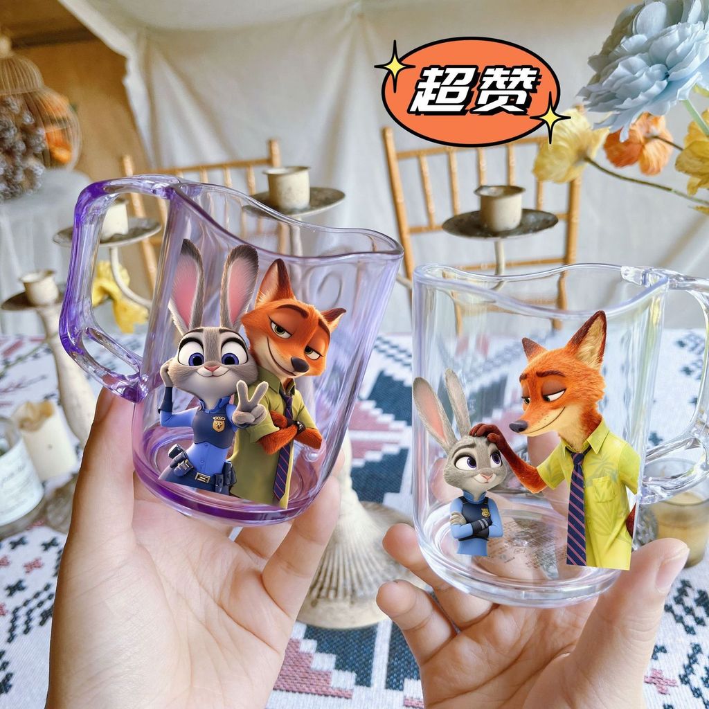 Crazy Zoo น้ํายาบ้วนปากถ้วยแปรงสีฟันพลาสติกในครัวเรือนล้างโรคราน้ําค้างเด็กการ์ตูนแปรงสีฟันถังฟันน่ารัก