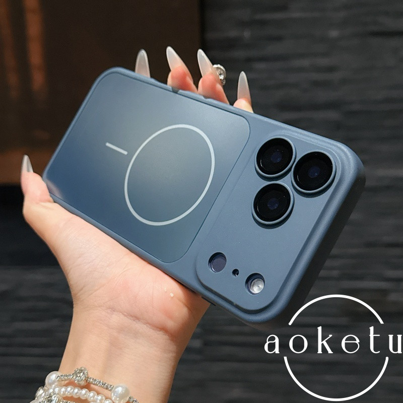 เหมาะสําหรับ ไอโฟน 17 โปรแม็กซ์ เคสโทรศัพท์แม่เหล็กแหวนบาง, แอปเปิล 16 โปรแม็กซ์ รู้สึกบางเฉียบ, เอจี เคลือบ 15/14/13/12/11 ป้องกันการตกรวมทุกอย่างฝาครอบป