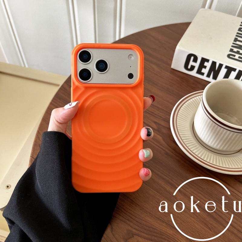 แม่เหล็กดูดลายคลื่นเหมาะสําหรับ แอปเปิล 17โปรแม็กซ์ เคสโทรศัพท์บางเฉียบ ไอโฟน 16 ใหม่ 15มือโปร ระดับไฮเอนด์ 14/3 ผิวรู้สึกรวมทุกอย่างป้องกันการตกปกนุ