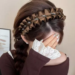 กระพริบเพชรแถบคาดศีรษะแบบกะโหลกศีรษะสูง สำหรับหญิง สวยงามและเหมาะสำหรับงาน.party.or.fashion