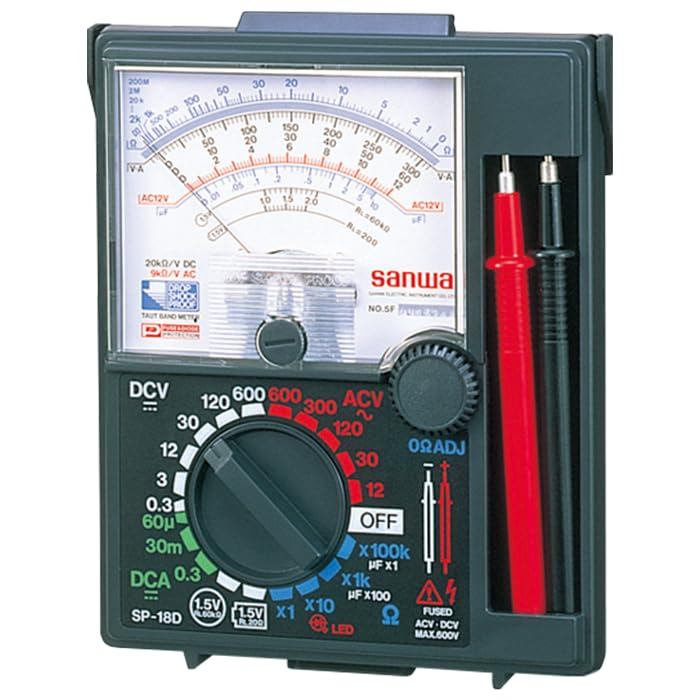 ญี่ปุ่น Sanwa SP-18D/SP-20/SP-21 Analog Multitesters/Drop Shock Proof Meter (SP-18D)