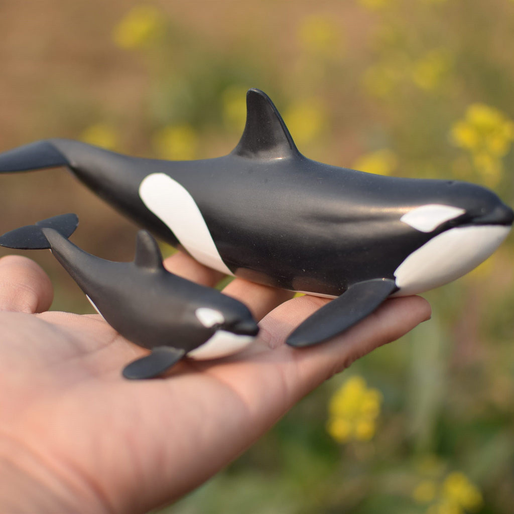 German Sile Killer Whale Great White Shark Sea Animal Toy Collection Whale Killer Whale จําลองของเล่