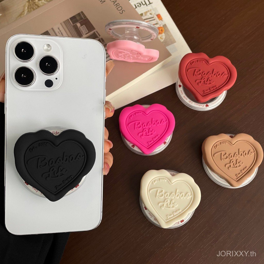 ช็อคโกแลตครีมรักวงเล็บแม่เหล็กเคสโทรศัพท์กลับสติกเกอร์แบบพกพาแหวนหัวเข็มขัดหดสก์ท็อปสนับสนุนกรอบหญิง