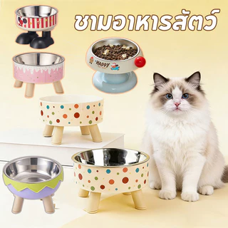 WePet ชามอาหารสัตว์ ชามแมว ชามอาหารสัตว์​เลี้ยง ชามสแตนเลส แยกชิ้นล้างง่าย มียางกันลื่น